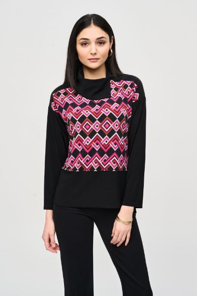 Bild von . BLUSA JOSEPH RIBKOFF DONNA  243071 NERO/FUXIA